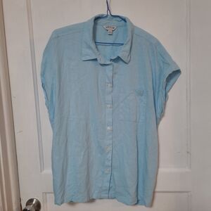 Orvis Light Blue Casual Button-Up Shirt